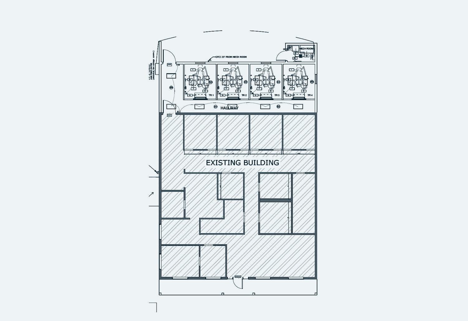 Electrical and lighting coordination plan for a commercial construction project